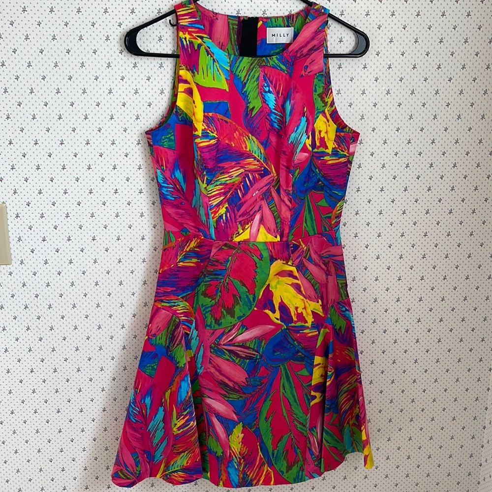 Milly Multicolor Tropical Print Dress